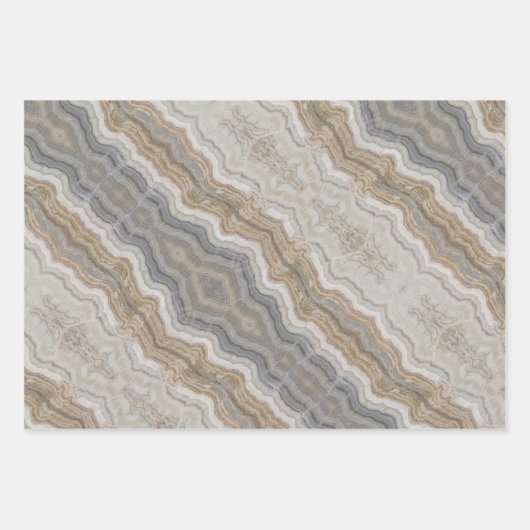 Minimalistischer skandinavischer Granitbrauner gra Geschenkpapier Set (Vorderseite)