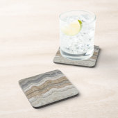 Minimalistischer skandinavischer Granitbrauner gra Getränkeuntersetzer (Rechte Seite)