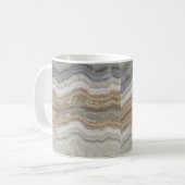 Minimalistischer skandinavischer Granitbrauner gra Kaffeetasse (Vorderseite Links)