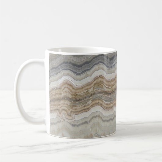 Minimalistischer skandinavischer Granitbrauner gra Kaffeetasse (Links)