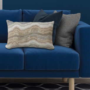 Minimalistischer skandinavischer Granitbrauner gra Lendenkissen