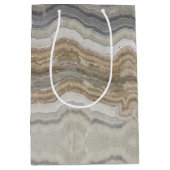 Minimalistischer skandinavischer Granitbrauner gra Mittlere Geschenktüte (Vorderseite)