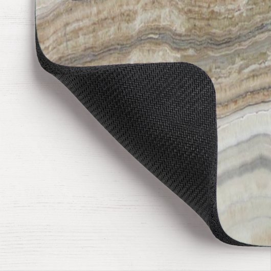 Minimalistischer skandinavischer Granitbrauner gra Mousepad (Ecke)