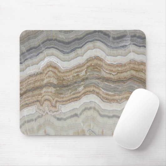 Minimalistischer skandinavischer Granitbrauner gra Mousepad (Mit Mouse)