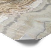 Minimalistischer skandinavischer Granitbrauner gra Poster (Ecke)