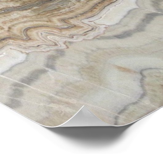 Minimalistischer skandinavischer Granitbrauner gra Poster (Ecke)