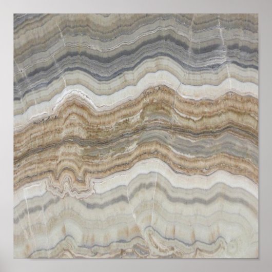 Minimalistischer skandinavischer Granitbrauner gra Poster (Vorne)