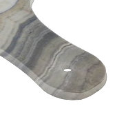 Minimalistischer skandinavischer Granitbrauner gra Schneidebrett (Ecke)