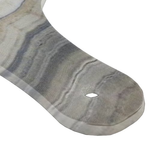 Minimalistischer skandinavischer Granitbrauner gra Schneidebrett (Ecke)