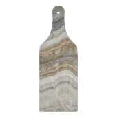 Minimalistischer skandinavischer Granitbrauner gra Schneidebrett (Vorderseite)