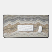 Minimalistischer skandinavischer Granitbrauner gra Schreibtischunterlage (Tastatur & Maus)