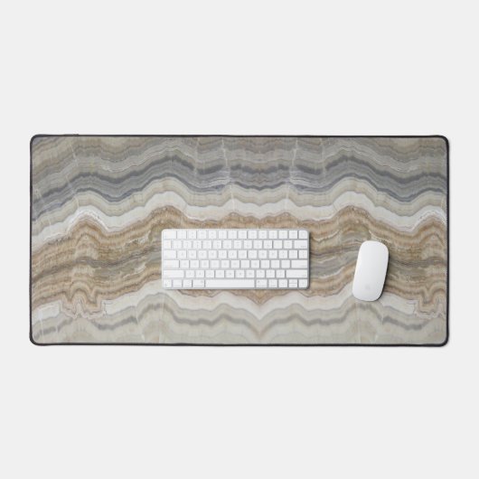 Minimalistischer skandinavischer Granitbrauner gra Schreibtischunterlage (Tastatur & Maus)