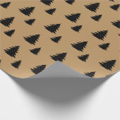 Minimalistischer skandinavischer Schwarzer Weihnac Geschenkpapier (Ecke)