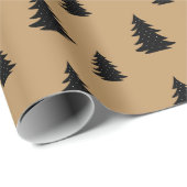 Minimalistischer skandinavischer Schwarzer Weihnac Geschenkpapier (Rolleneckpunkt)