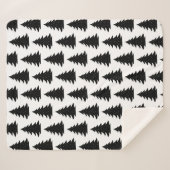 Minimalistischer skandinavischer Volksschwarzer We Sherpadecke (Vorderseite (Horizontal))