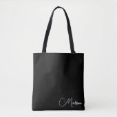 Minimalistischer Skriptname Tasche (Vorderseite)