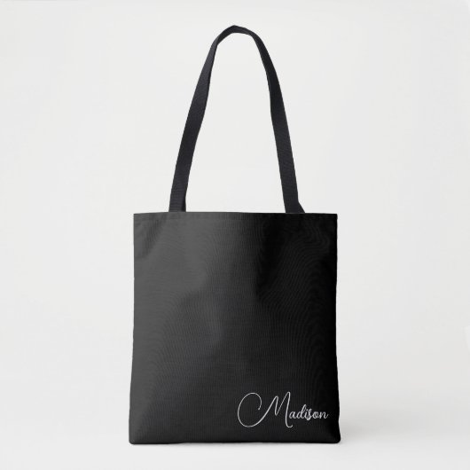 Minimalistischer Skriptname Tasche (Vorderseite)