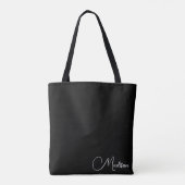 Minimalistischer Skriptname Tasche (Rückseite)