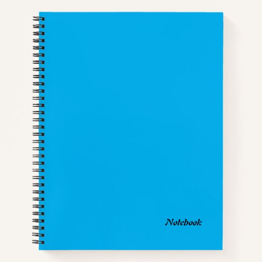 Minimalistischer Sky Blue individualisierbarer Nam Notizblock (Vorderseite)