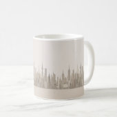 Minimalistischer Skyline Single Line Art Kaffeetasse (VorderseiteRechts)