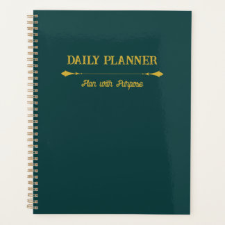 Minimalistischer Smaragd-Gold-Planer Planer