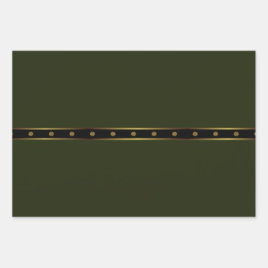 Minimalistischer Smaragdschwarz und goldgeometrisc Geschenkpapier Set (Vorderseite 2)