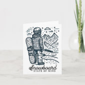 Minimalistischer Snowboarder - Mountain Adventure Karte (Vorderseite)