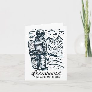 Minimalistischer Snowboarder - Mountain Adventure  Karte