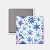 Minimalistischer Snowflake-Magnet Magnet (Vorderseite/Rückseite)