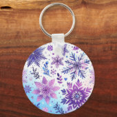 Minimalistischer Snowflake-Magnet Schlüsselanhänger (Rückseite)