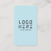 Minimalistischer Soft Blue Qr Code Verbindung mit Visitenkarte (Rückseite)