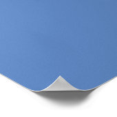 Minimalistischer Solid Blue Hintergrund Poster (Ecke)