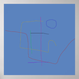 Minimalistischer Solid Blue Hintergrund Poster