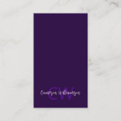 Minimalistischer solider, tiefer Lila QR-Code - So Visitenkarte (Vorderseite)