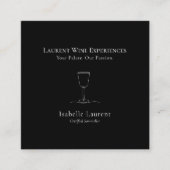 Minimalistischer Sommelier Wine Experte Quadratische Visitenkarte (Vorderseite)