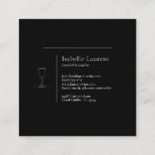 Minimalistischer Sommelier Wine Experte Telefonnummerkarte (Rückseite)