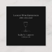 Minimalistischer Sommelier Wine Experte Telefonnummerkarte (Vorderseite)
