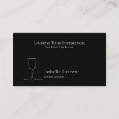 Minimalistischer Sommelier Wine Experte Visitenkarte (Vorderseite)