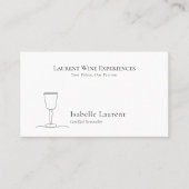 Minimalistischer Sommelier Wine Experte Visitenkarte (Vorderseite)