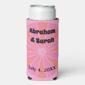 Minimalistischer Sommer Pink Grapefruit-Gastgesche Selters Dosenkühler (Seltzer Vorderseite)