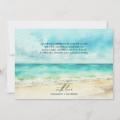 Minimalistischer Sommerstrand Dankeskarte (Rückseite)