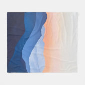 Minimalistischer Sonnenuntergang Fleecedecke (Vorderseite (Horizontal))
