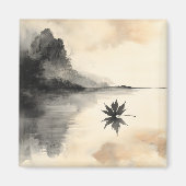 Minimalistischer Sonnenuntergang im Herbst ruhiger Magnet (Vorne)