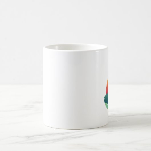 Minimalistischer Sonnenuntergang über dem Abstrakt Kaffeetasse (Mittel)
