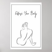 Minimalistischer Spa-Dekor-Druck Poster (Vorne)