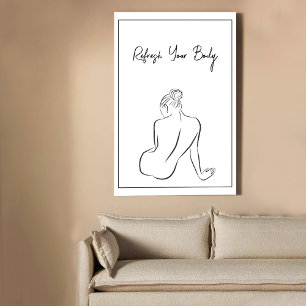 Minimalistischer Spa-Dekor-Druck Poster