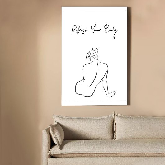 Minimalistischer Spa-Dekor-Druck Poster