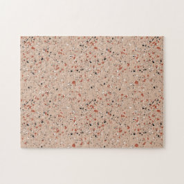 Minimalistischer Spaß - Das Terrazzo-Muster ist ro Puzzle