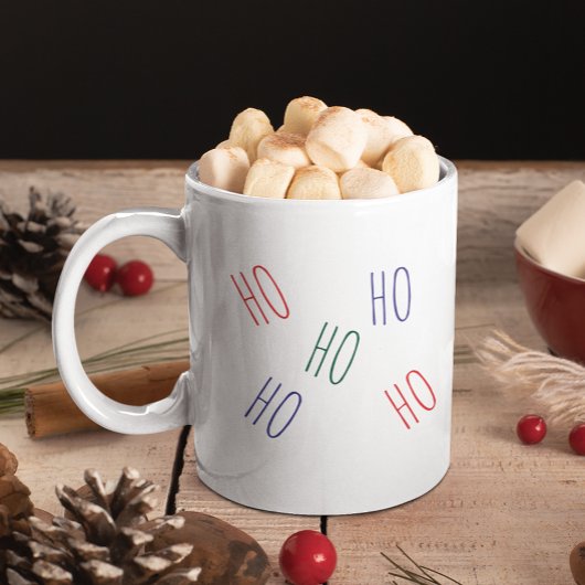 Minimalistischer Spaß Ho Ho Ho Weihnachten Kaffeetasse