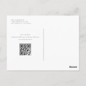 Minimalistischer SQL-QR-Code für Sage Green Save t Postkarte (Rückseite)